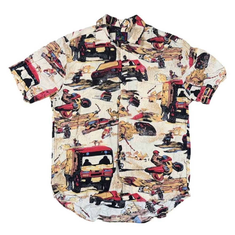 Vintage Jams World Paris Dakar Rally Car Motorcycle Hawaiian Shirt Collector